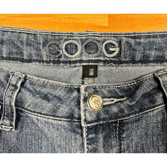 COOGI Vintage Low Rise Logo Pocket Boot Cut Denim Jeans Sz 7/8 | 28" Waist - Picture 8 of 10